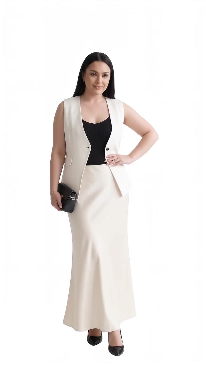 Bias-Cut Satin Maxi Skirt - Classic Ivory