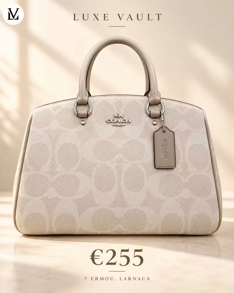 Coach Signature Satchel - Chalk Grey