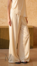 Silk Wide-Leg Pants - Creamy White